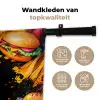 Fastfood - Graffiti - Hamburger - Eten - Modern Wandkleed katoen middel -sfeer2