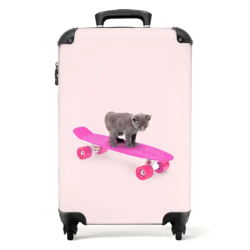 Wheely whiskers NBS - Handbagage koffer - Unisex middel -productfoto_recht