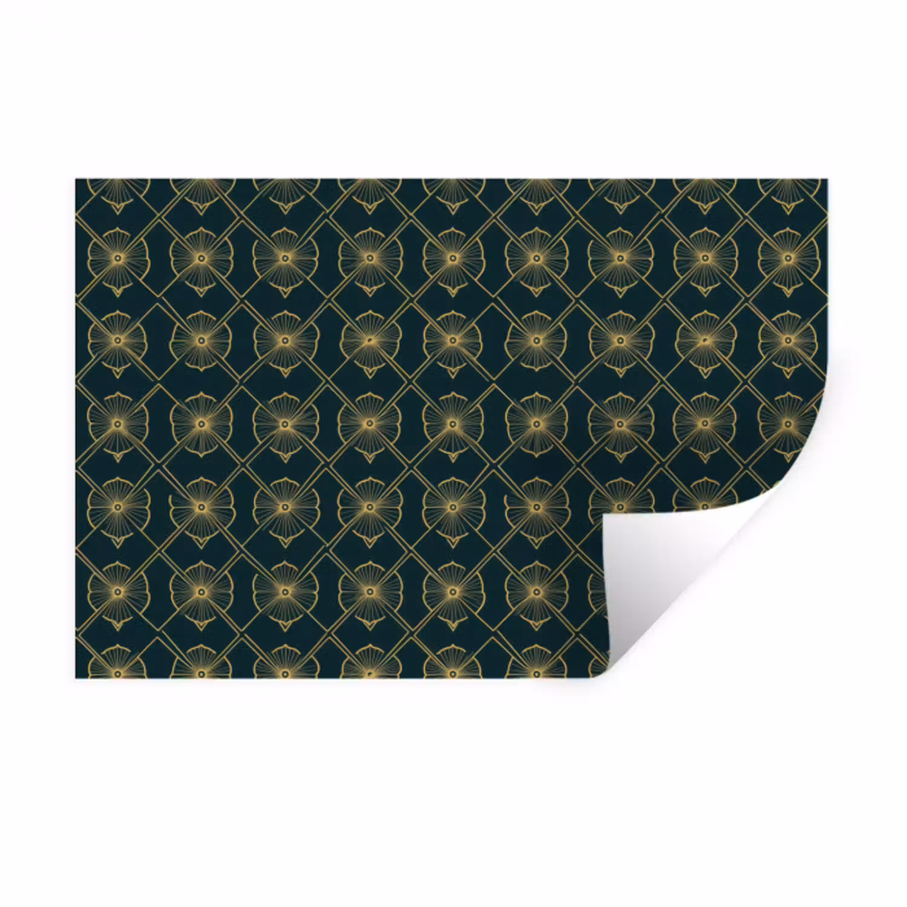 Geometrisch - Elegant - Groen Muursticker klein 286 -3d