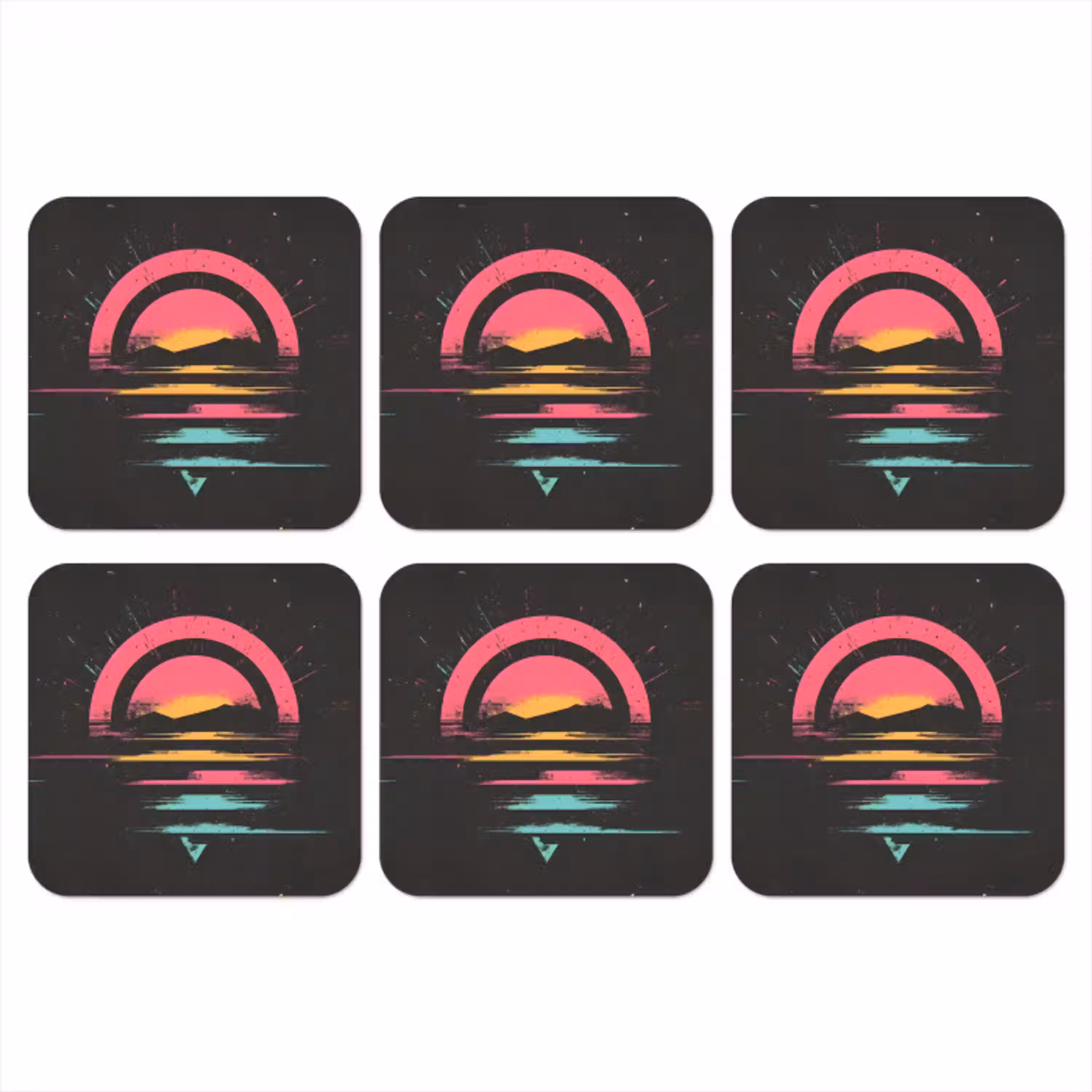 Cirkel - Abstract - Roze onderzetter kurk middel -3d