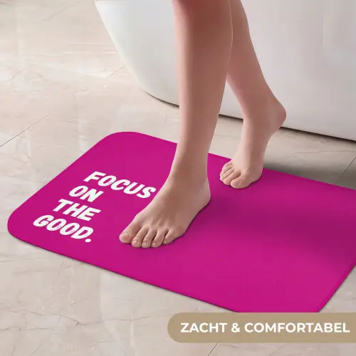 Focus on the good - Roze - Simple Badmat klein -USP_ZachtNL