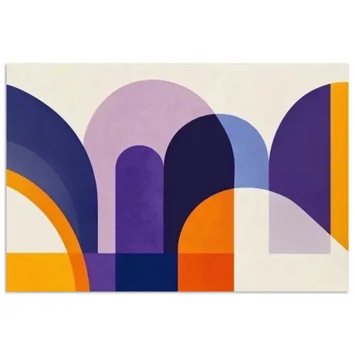 Vormen - Abstract - Grafisch - Oranje poster papier klein -3d
