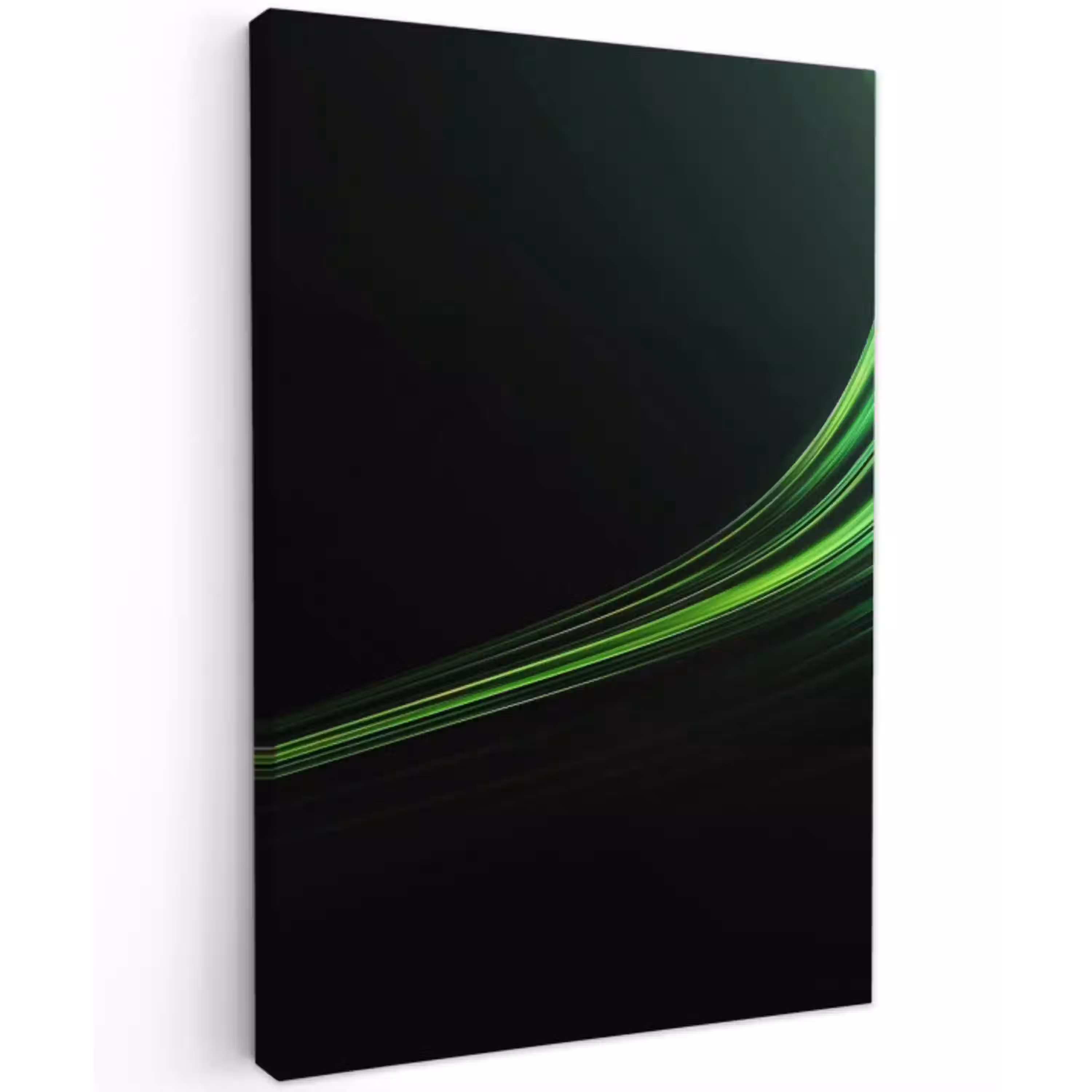 Gaming - Lijnen - Boog - Groen Tuinposter op houten frame 2 cm dik middel -3d