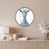 Giraffe - Delfts blauw - Dieren - Minimalistisch Fotolijst rond zonder passe partout klein -sfeer3