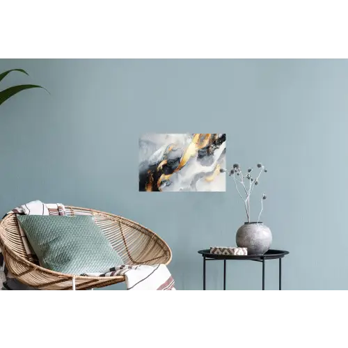 Kunst - Goud - Luxe - Abstract - Modern Muursticker klein -plant