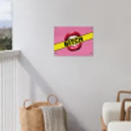 Lippen - Tekst - Kleurrijk tuinposter los doek klein -sfeer8
