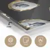 Oesters - Vissen - Blauw - Goud plexiglas 5mm klein -sfeer2