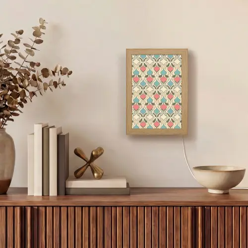 Barok - Retro - Kleurrijk Light Box met kabel (Tafellamp) klein 925 -sfeer2