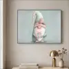 Kerstgnome - Cadeau - Groen Textielframe zwart klein -sfeer2