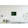 Illustratie - Mond - Donkergroen - Tekstwolkje textielposter latten blank klein -kinderkamer