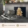 Bladeren - Herfst - Goud - Zwart - Natuur - Luxe keuken achterwand spatscherm klein -usp_NL