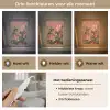 Kolibries - Bloemen - Groen - Roze Light Box met kabel (Tafellamp) klein -USP_lichtkleurNL