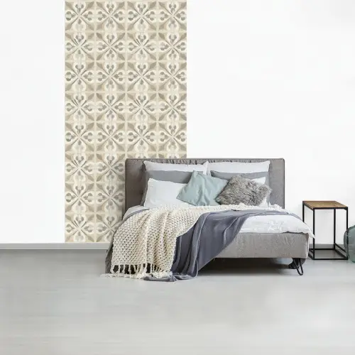 Tegel - Motief - Beige fotobehang vinyl groot 64 -slaapkamer