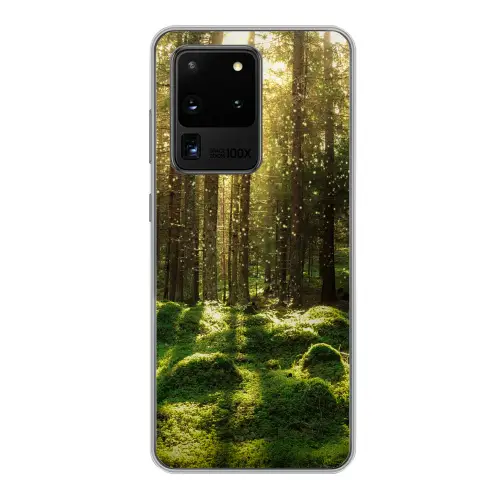 Bomen - Bos - Mos - Planten - Zon Telefoonhoesje Samsung Galaxy S20 Ultra klein -3d