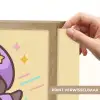 Pinguïn - Rolschaatsen - Geel - Energiek Light Box met batterij (Wandlamp kind) middel -USP_websiteprintNL