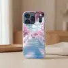 Brug - Kersenbomen - Wit Telefoonhoesje iPhone 17 Pro klein -sfeer2