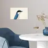 Illustratie - Blauw - Vogel poster papier klein -sfeer3