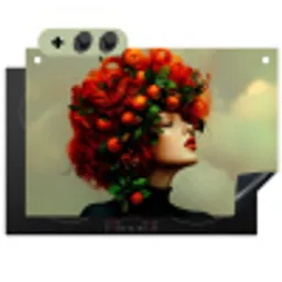 Vrouw - Appels - Rood - Bladeren Inductie beschemer met haakjes klein -3d