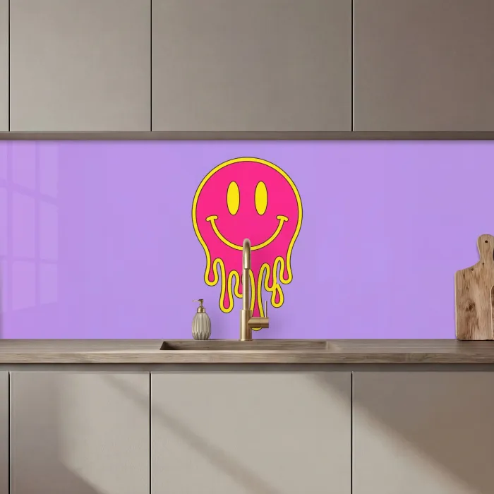 Smiley - Drip - Neon keuken achterwand 2 middel zz_3dshopping