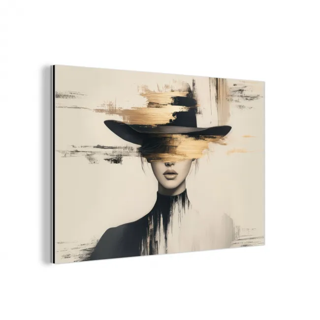 Vrouw - Hoed - Verf aluminium wit klein -3d