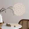 Patroon - Bloemen - Paars Wandcirkel behangsticker klein 186 -sfeer3