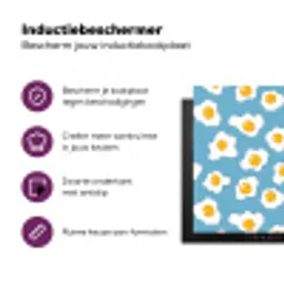 Eieren - Dooiers - Blauw Inductie beschermer vinyl 3mm klein 276 -zzzzzzz-cc-usp