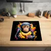 Aap - Graffiti - Kleurrijk - Bananen - Modern Inductie beschermer vinyl 3mm middel -sfeer5