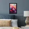 Bloemen - Roze - Watercolor - Kunst fotolijst zwart zonder passe partout klein -sfeer3