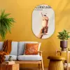 Milkshake - Kers - Rietje Wandcirkel Ovaal Glas middel -sfeer4