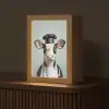 Koe - Zwart - Wit - Kok Light Box met kabel (Tafellamp) klein -z3d_website