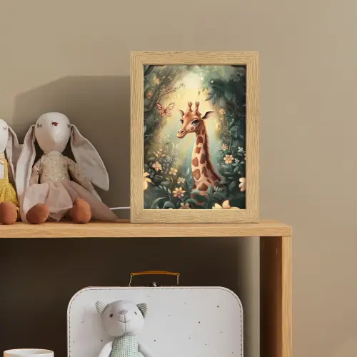 Giraffe - Jungle - Bloemen Light Box met kabel klein -sfeer2_kind