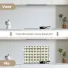 Sierlijk - Ornament - Blauw keuken achterwand spatscherm klein 900 -voor_na_NL