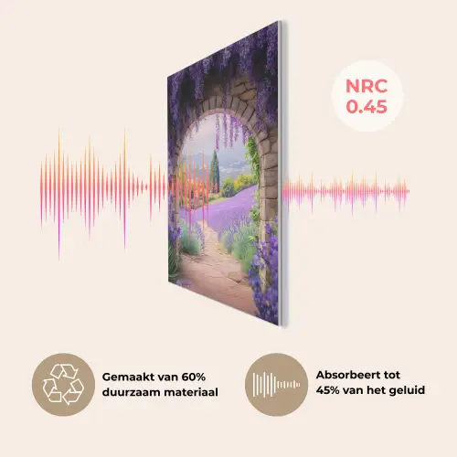Doorkijk - Lavendel - Bloemen - Paars - Poort PET vilt klein -USP_NL