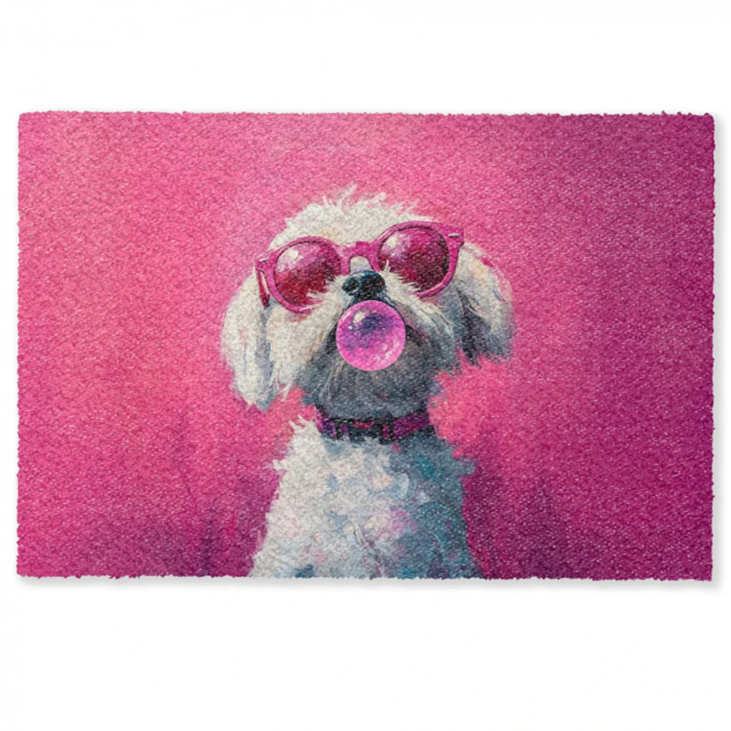 Pink - Hond - Bubbel Deurmat klein -zkaufland3d