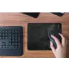 Zwart - Blad - Monstera muismat rubber klein -toetsenbord