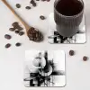 Abstract - Kunst - Modern - Zwart wit onderzetter kurk middel -sfeer2