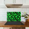 Zwart - Neon - Groen - Patroon keuken achterwand spatscherm klein 900 -sfeer2