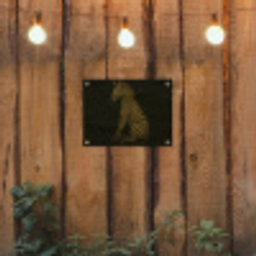 Zebra - Strepen - Goud tuinposter los doek klein -sfeer1