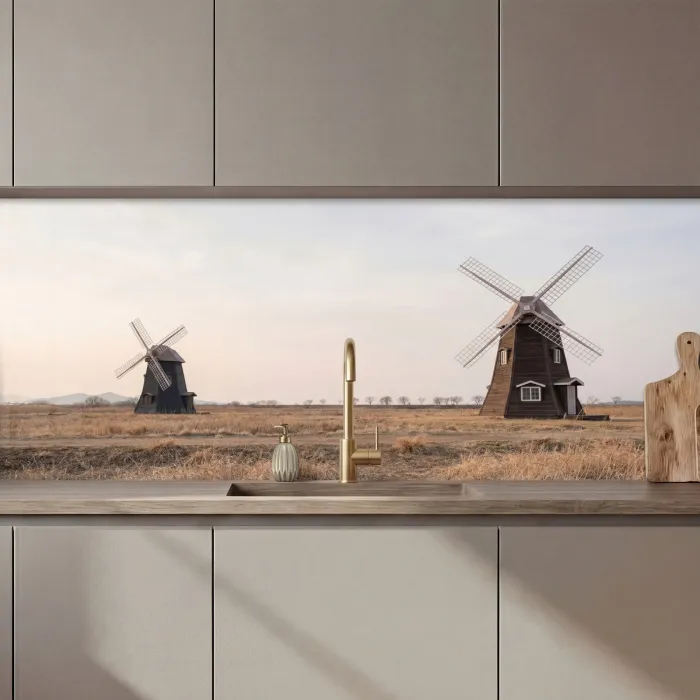 Windmolens - Landschap - Veld keuken achterwand 2 middel zz_3dshopping