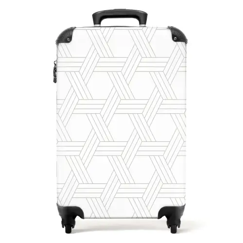 Grafisch - Patroon - Modern -  Driedubbel NBS - Handbagage koffer - Kinderen Unisex middel 644 -productfoto_recht