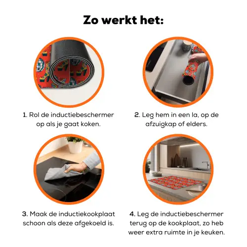 Retro - Disco - Laarzen - Rood - Multi Inductie beschermer vinyl 3mm klein 276 -zzzzzzz-td-werking