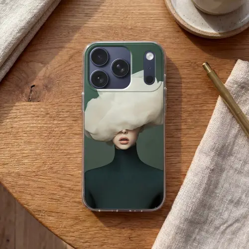 Hoed - Vrouw - Beige Telefoonhoesje iPhone 17 Pro klein -sfeer1