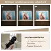 Paard - Meisjes - Blauw - Roze Light Box met batterij (Wandlamp kind) middel -USP_dimbaarNL