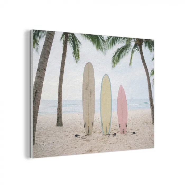 Surfboard - Palmbomen - Kleurrijk PET vilt klein -3d