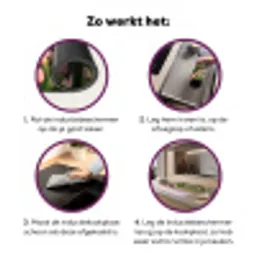 Tulpen - Landschap - Roze Inductie beschermer vinyl 3mm klein -zzzzzzz-cc-werking