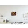 Goud - Vrouw - Verf - Lippen - Luxe textielposter latten blank klein -kinderkamer