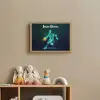 Basketbalspeler - Digitaal - Groen - Blauw Light Box met batterij (Wandlamp kind) middel -sfeer2_kind
