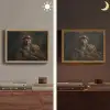 Beer - Bruin - Pak - Hoed Light Box met batterij (Wandlamp) middel -sfeer3