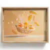Peach - Eten - Taart - Oranje Dienblad Rechthoek middel -z3d_shopping