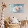 Paardenbloemen - Pluisjes - Wit Wandkleed katoen klein -wsfeer5_kind